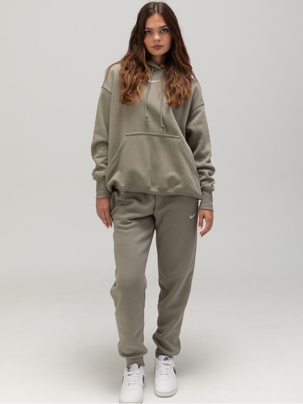 New NIKE Sportswear Phoenix Fleece Womens Oversized Hoodie size XXS military